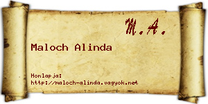Maloch Alinda névjegykártya
